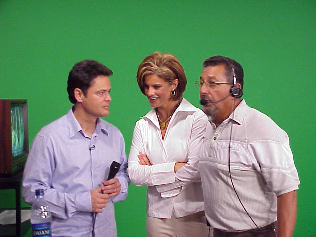 Donnie Osmond, Aimee Fuller, and Jorge Lira 
(Floor Director), June 22, 2005