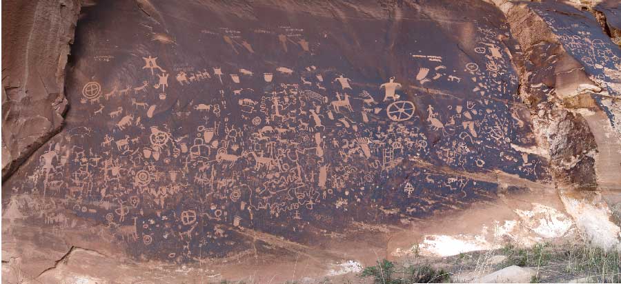 Newspaper Rock Petroglyphs by Phil Konstantin